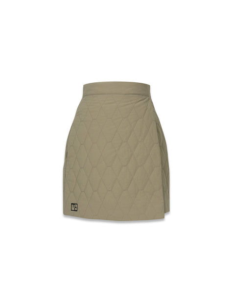 MACKY Golf: Padded Wrap Mini Skirt - Beige
