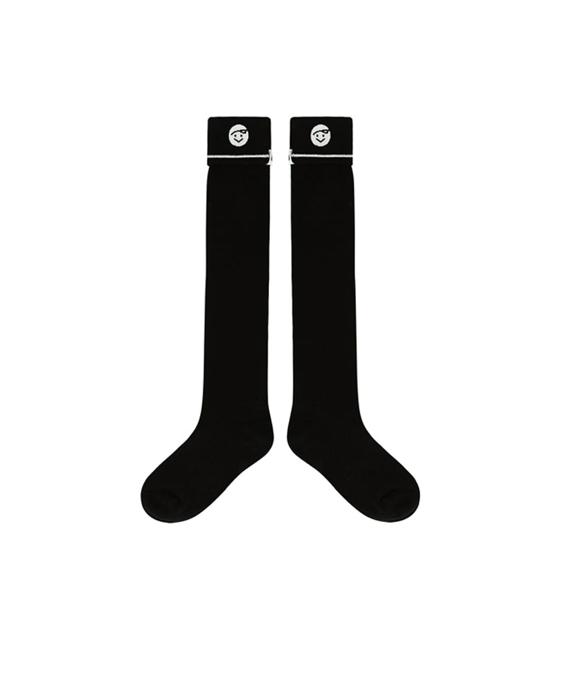 PIV'VEE Over Knee Socks - Ebony Black