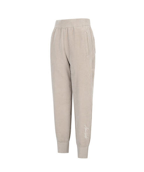 Women's Chanille Knit Jogger PT - Light Beige
