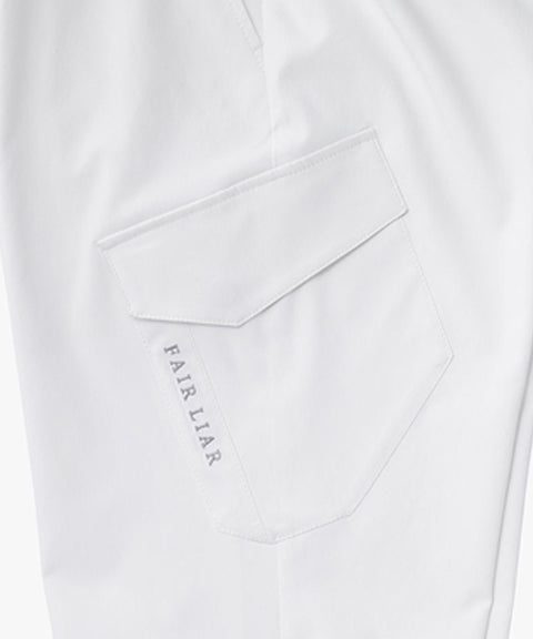 FAIRLIAR Men's Out Pocket Jogger Pants - White