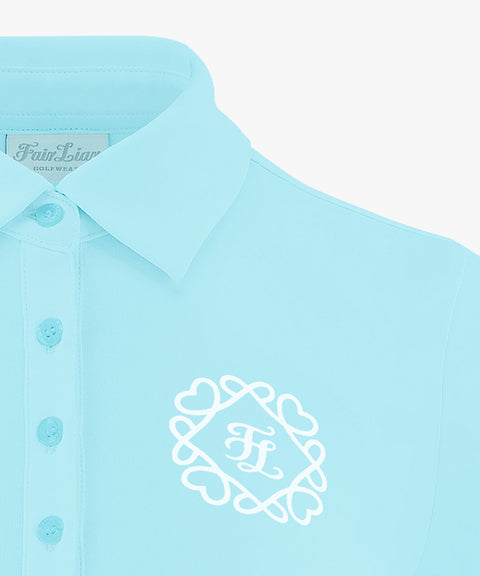 FAIRLIAR Heart Symbol Performance T-Shirt - Blue