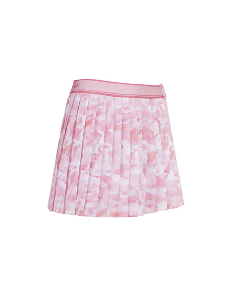 W Camo Print Detachable Pleats H/PT - Pink