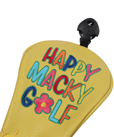 MACKY Golf: Happy Wood Cover - Mustard