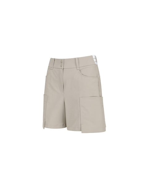 Vice Golf Atelier Women's Wrap Pocket Point Half Pants - D/Beige