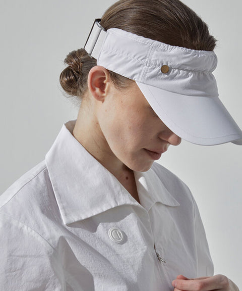 Anell Golf Shirring Band Visor - Ivory