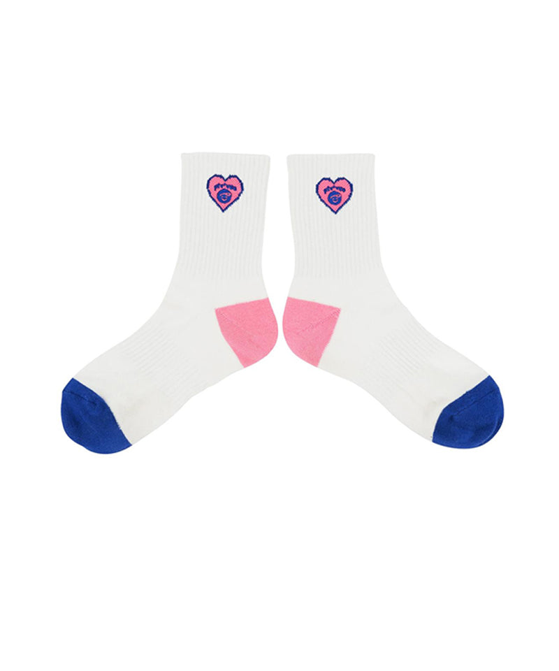 PIV'VEE Heart Socks - White
