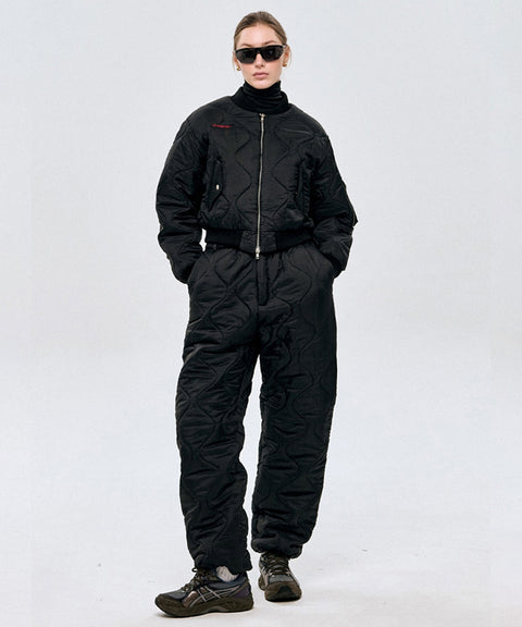 LE SONNET Quilted Pants - Black