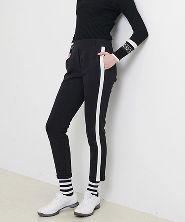 CHUCUCHU Women's Line Point Banding Pants - Black