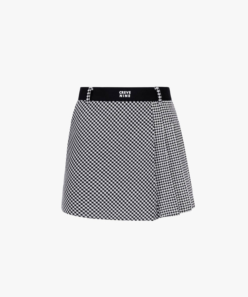 CREVE NINE: Mix Match Banding Skirt - Black
