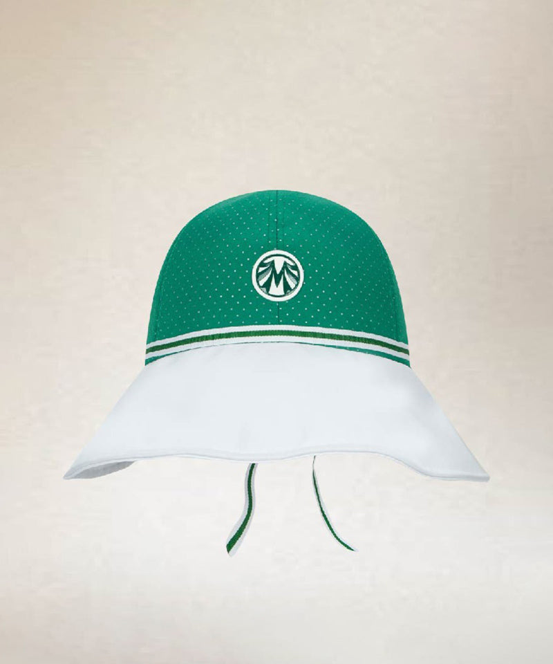 Women's Perforated High-Top Wide-Bridal Bucket Hat - Green