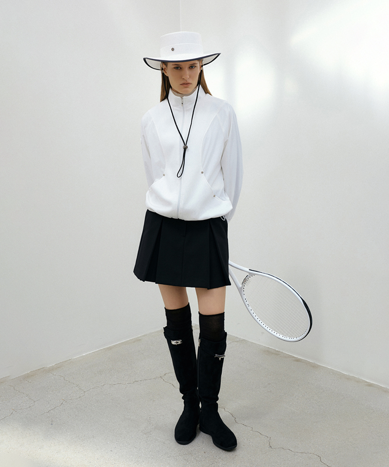 Anell Golf Off Windzip-up Blouse - White