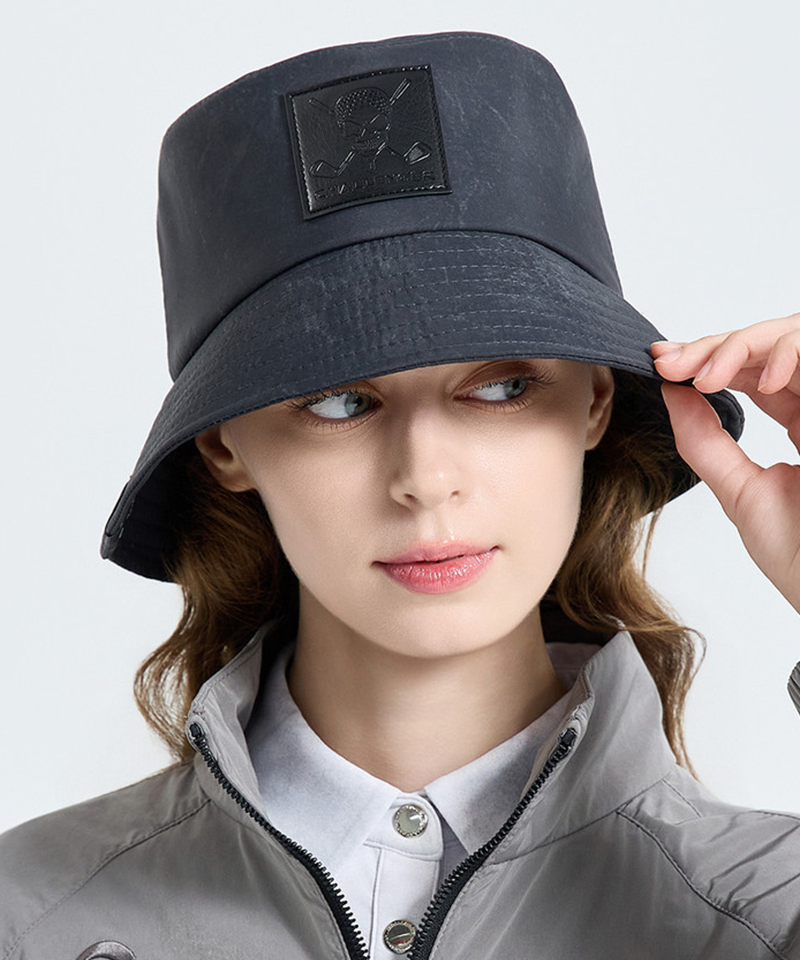 Challenger Uni Skull Wappen Padded Bucket Hat - Gray