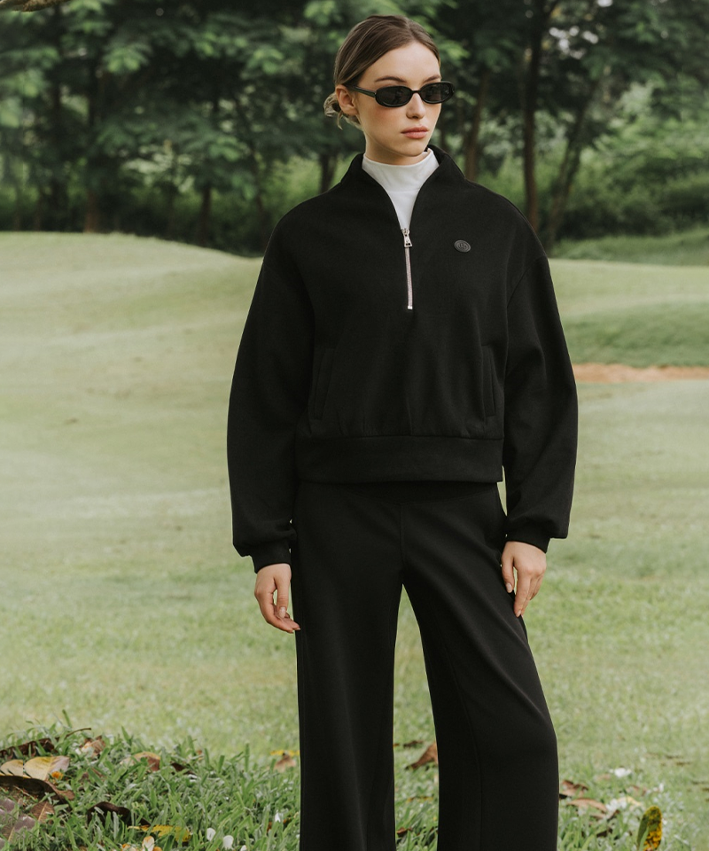OBER Golf Brushed Half-Zip Blouson - Black