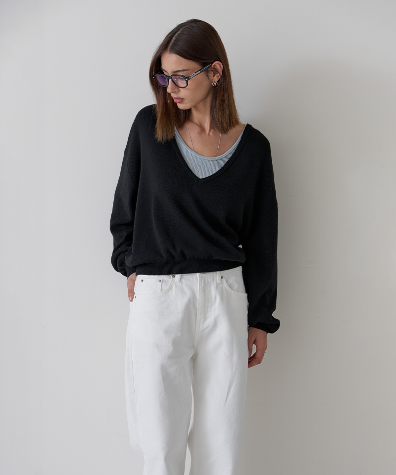 PIV'VEE Cotton Wide Straight Pants - Cloud White