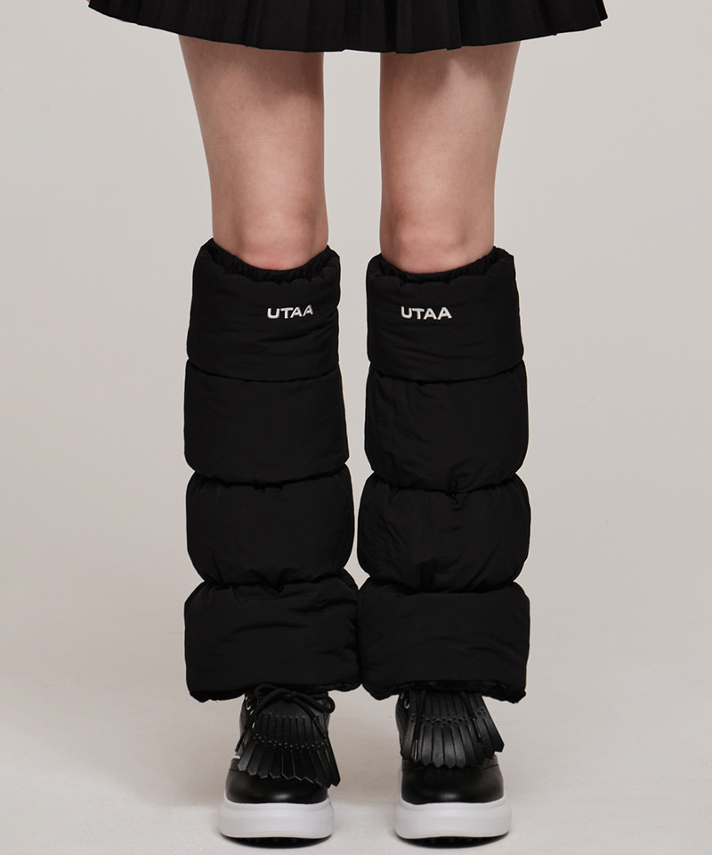 UTAA Women's Minimal Logo Block Padding Leg Warmers - Black
