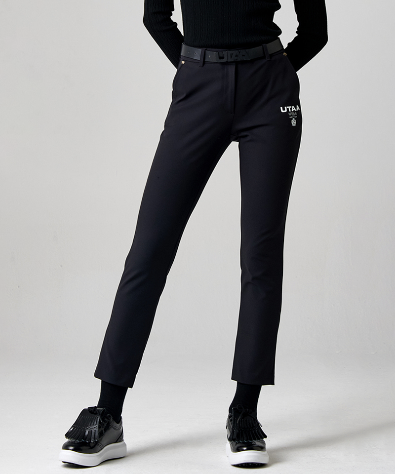 UTAA Women's Laurel Symbol Goolden Button Pants - Black