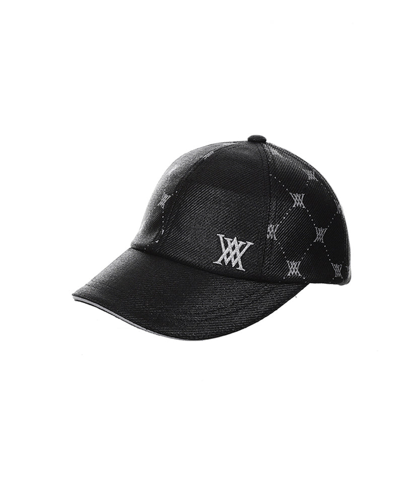 ANEW Golf Monogram Wide Ball Cap - Black