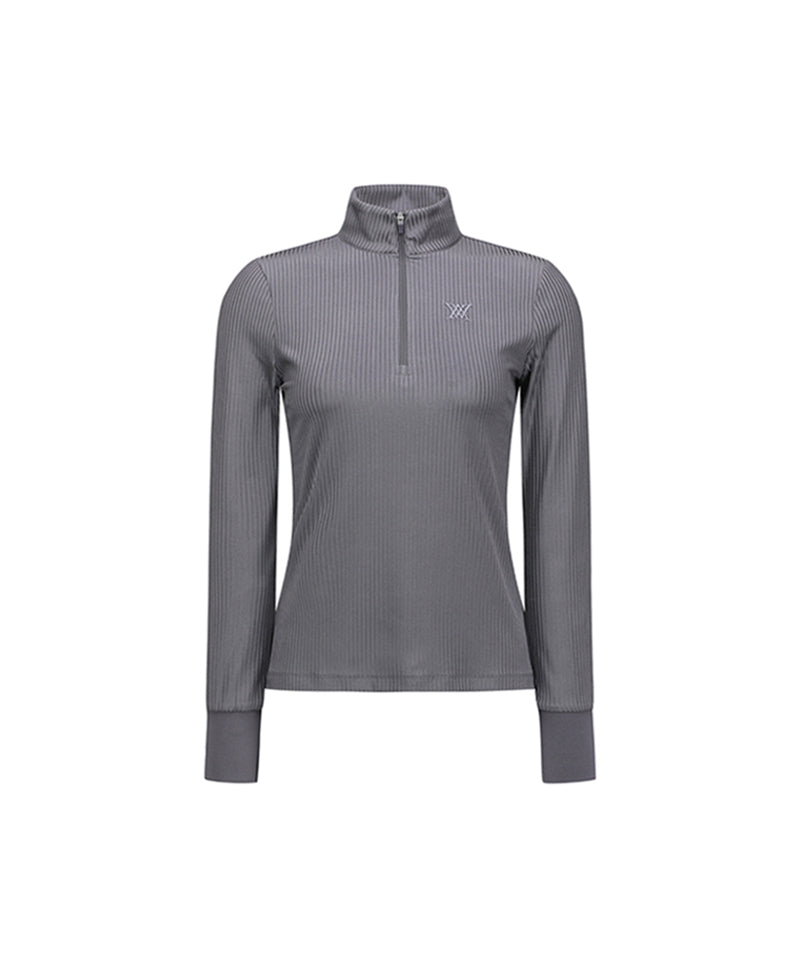 [Warehouse Sale] ANEW Golf: Women Zipper Point Golgi Long T-shirt - Gray