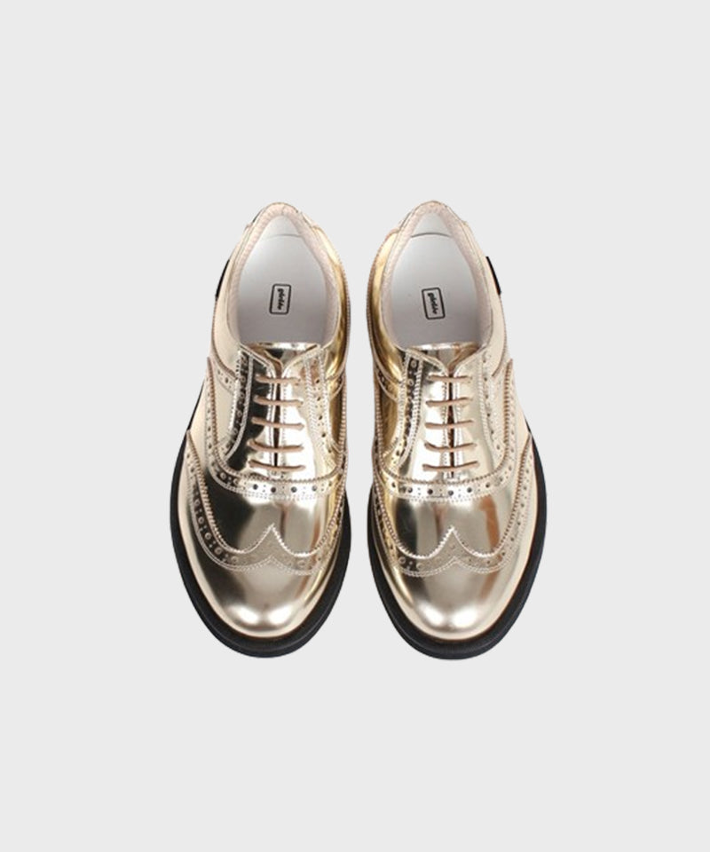Giclee Unisex No.21 Premium Leather Golf Shoes - Gold