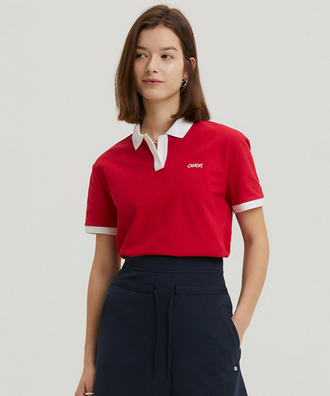 AVEN Soft Cool Polo Sky - Red