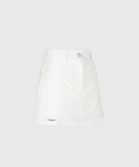 KANDINI Basic Slit Mini Skirt - White
