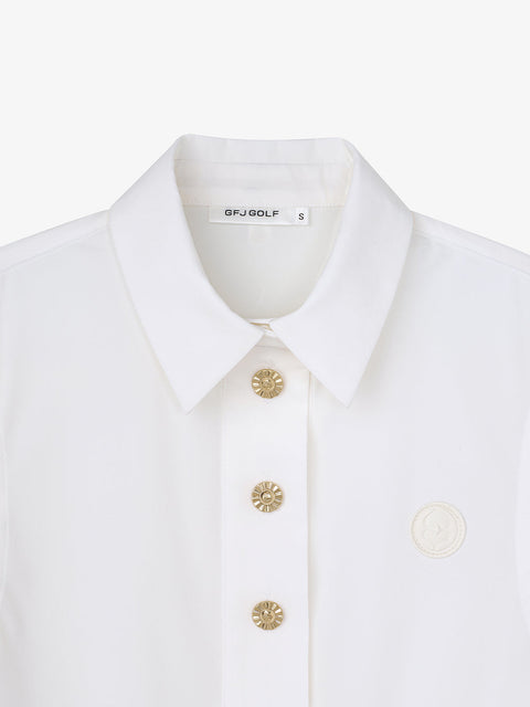 GFJ Golf Women's Detachable Short Sleeve - White