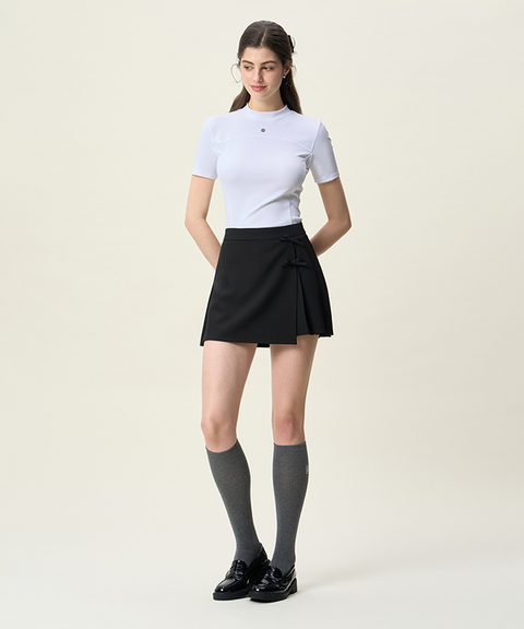 FORDI Golji Mock Neck Short Sleeve T-Shirt - White