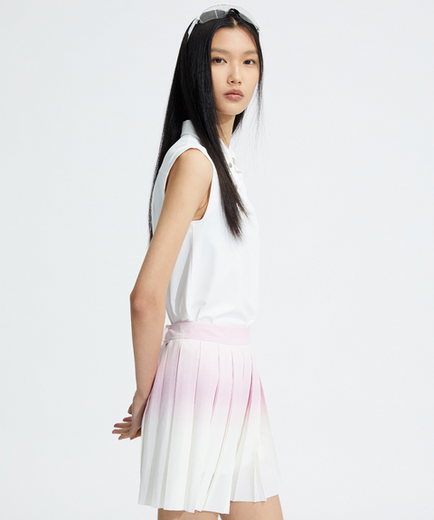 Monday Flow Gradient Cool Mesh Skirt - Pink