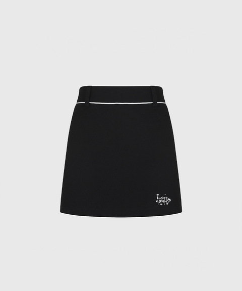 KANDINI H-Line Mini Skirt - Black