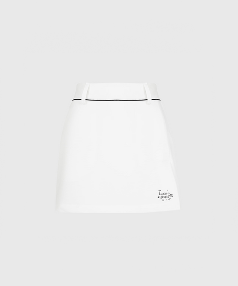 KANDINI H-Line Mini Skirt - White