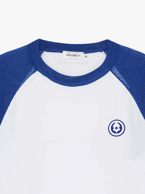 GFJ Golf Women's Hybrid Knit Top - Blue