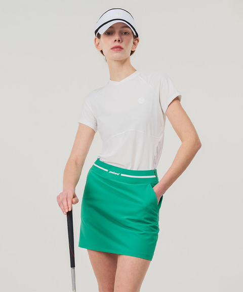 POSHERD Light Cool Mesh Functional Short Sleeve Top - White