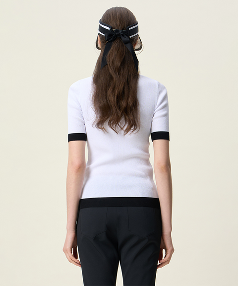 FORDI Line Raffia Visor - White