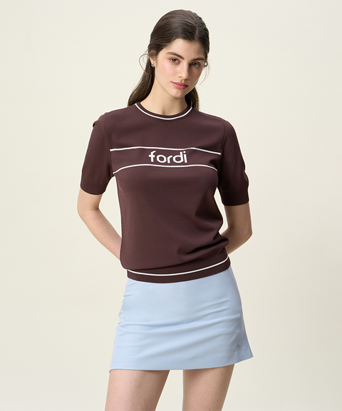 FORDI Loose Short Sleeve Knit - Brown