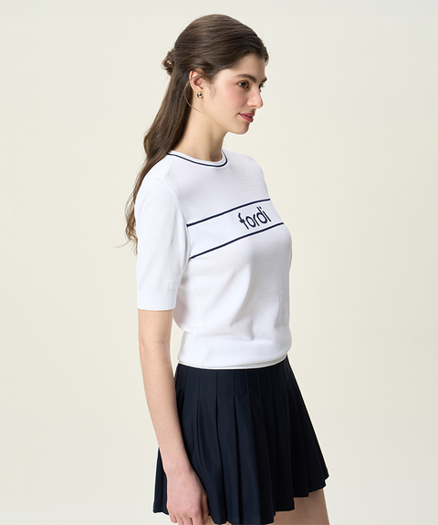 FORDI Loose Short Sleeve Knit - White