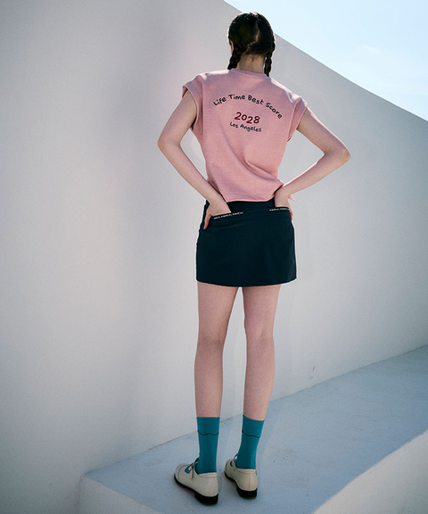 KANDINI Pigment Slit Sleeveless - Light Pink