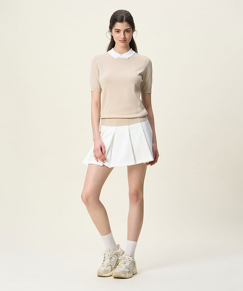 [Warehouse Sale] FORDI Pocket Pleated Skirt - White