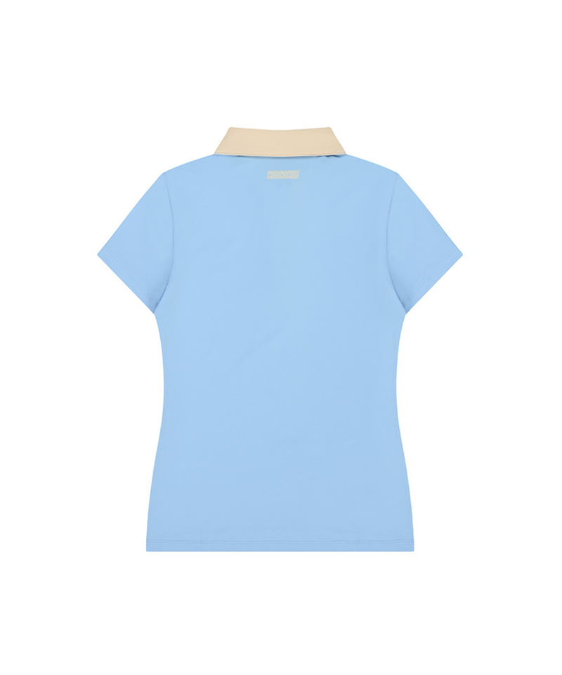 CHUCUCHU Point Collar Short Sleeve Top - 2 Colors