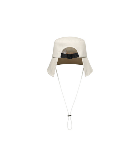 Monday Flow Ponytail Bucket Hat - Light Beige