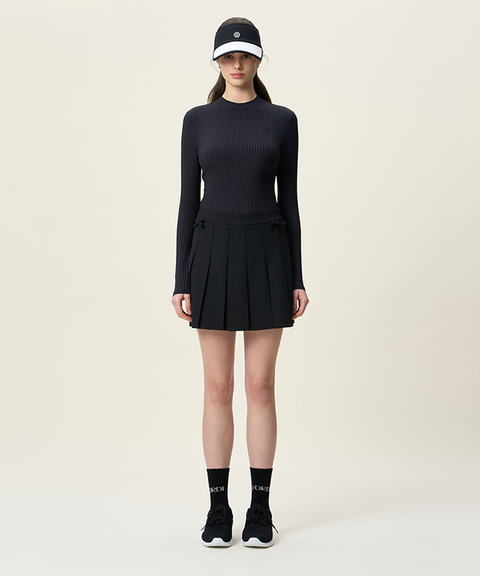 FORDI Ribbon Pleated Shorts - Black