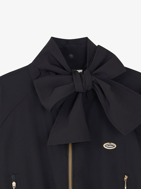 GFJ Golf Women's Ribbon Windbreaker - Black