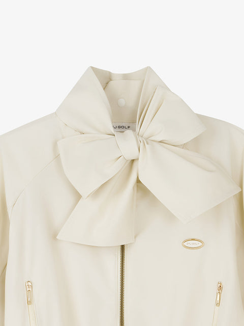 GFJ Golf Women's Ribbon Windbreaker - Ivory
