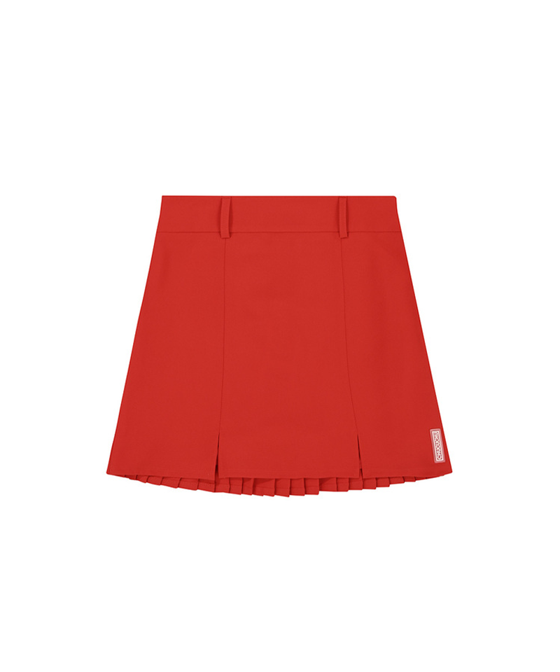 CHUCUCHU Slit Back Pleated Skirt - 3 Colors