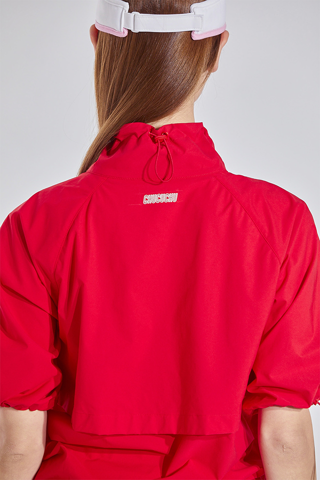 CHUCUCHU String Neck Zip-up Jumper - 2 Colors