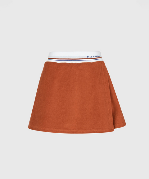 KANDINI Terry Set Up Skirt - Cinnamon Orange