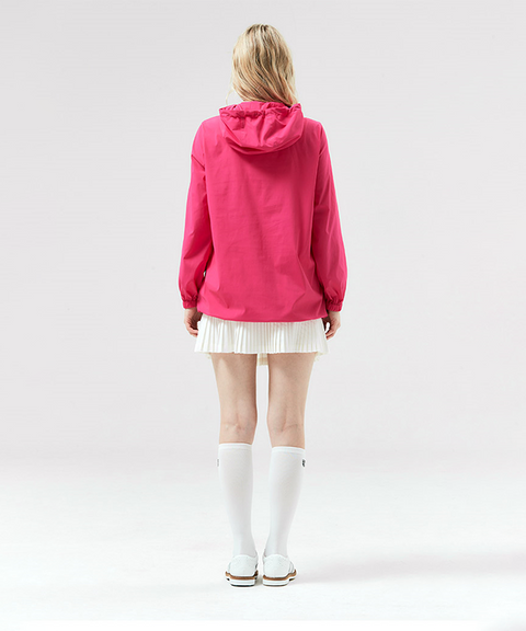 HENRY STUART Women's Half Hooded Anorak Jumper - Pink
