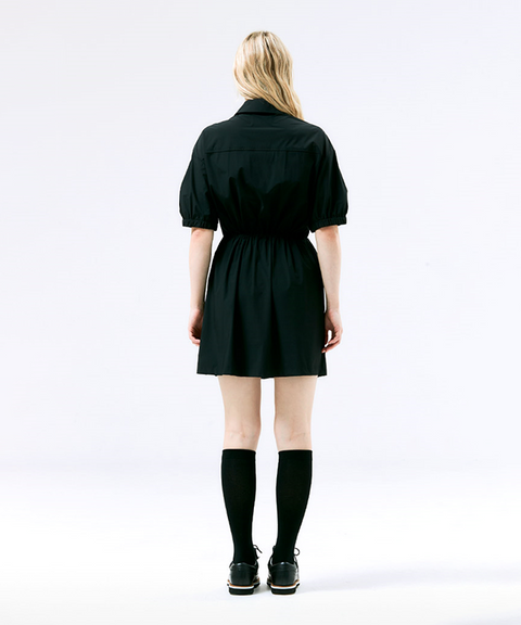 HENRY STUART Women's Woven Collar Neck Dress - Black
