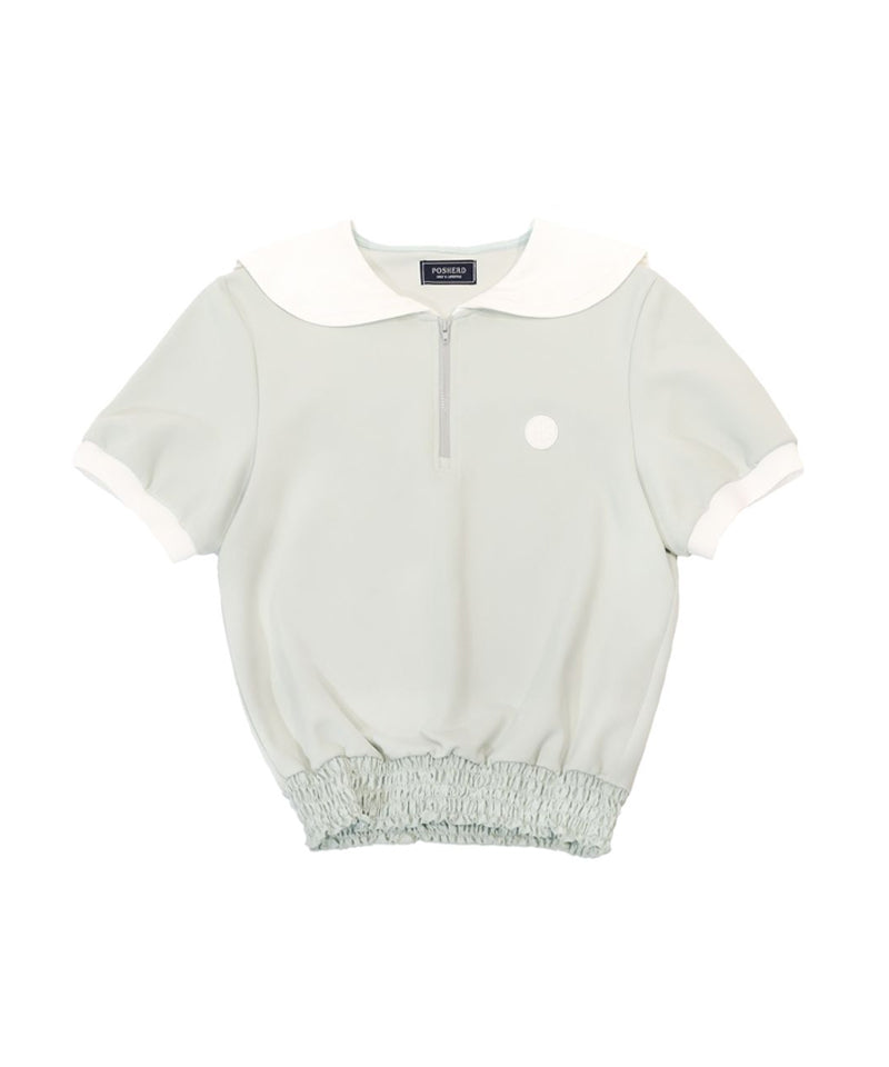 POSHERD Airy Smoking Sailor Top - Mint (UV CUT)