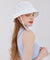 J.Jane Hidden Logo Ribbon Bucket Hat - (White-Blue)