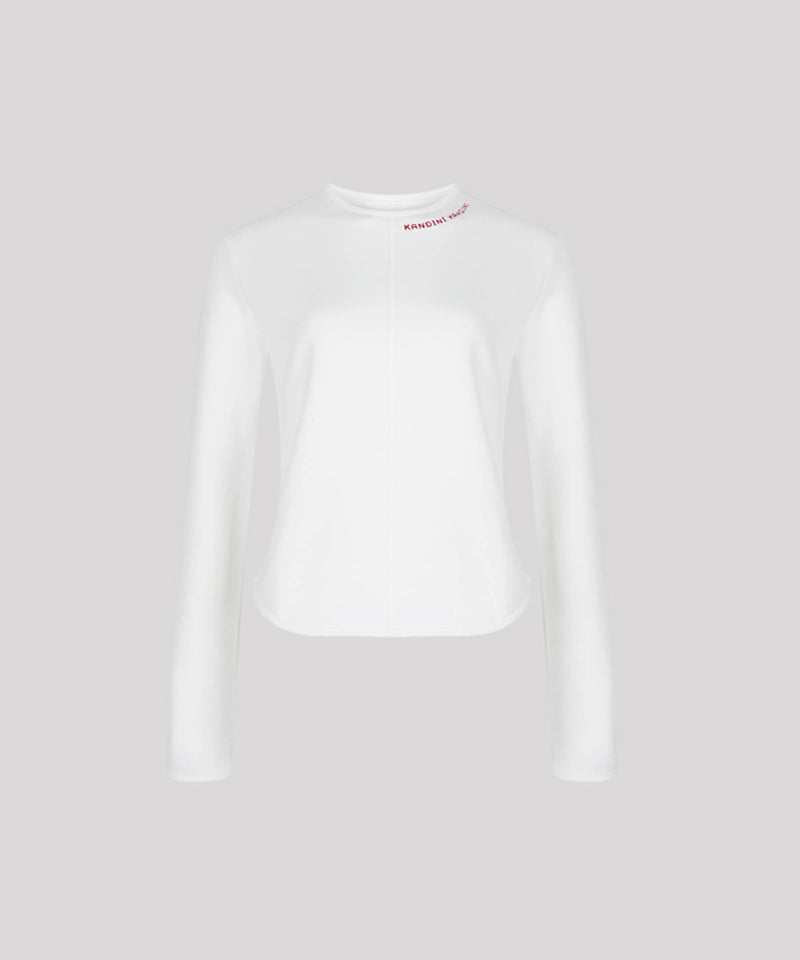 KANDINI Round Embroidered T-Shirt - Ivory